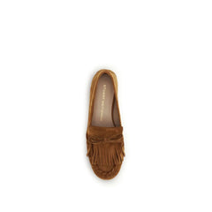 Stuart Weitzman Brown Calf Leather Bos Taurus Slip-On Loafers - EU39/US9