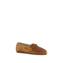 Stuart Weitzman Brown Calf Leather Bos Taurus Slip-On Loafers - EU39/US9