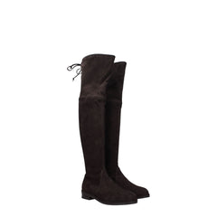 Stuart Weitzman Brown Leather Over The Knee - Boots