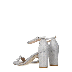 Stuart Weitzman Gray Fabric Platforms - Sandals