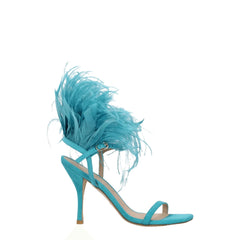 Stuart Weitzman Green Leather Stiletto Heels Sandals - EU39/US9