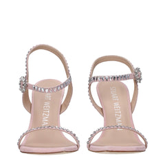 Stuart Weitzman Pink Leather Stiletto Heels Sandals - Sandals