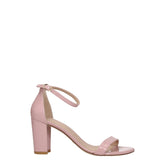 Stuart Weitzman Pink Leather Stiletto Heels Sandals - EU40/US10 - Sandals