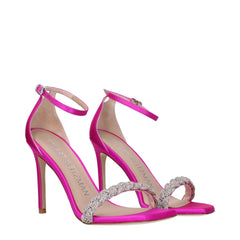 Stuart Weitzman Pink Satin Stiletto Heels Sandals - Sandals