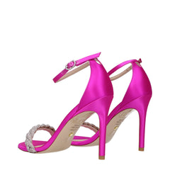 Stuart Weitzman Pink Satin Stiletto Heels Sandals - Sandals