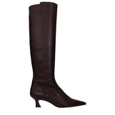 Stuart Weitzman Red Leather High Heel Boots - EU37/US7