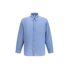 Chemise en coton bleu tournesol