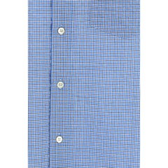 Chemise en coton bleu tournesol