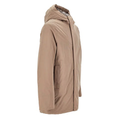Suns Beige Polyester Jackets & Coat - Parkas