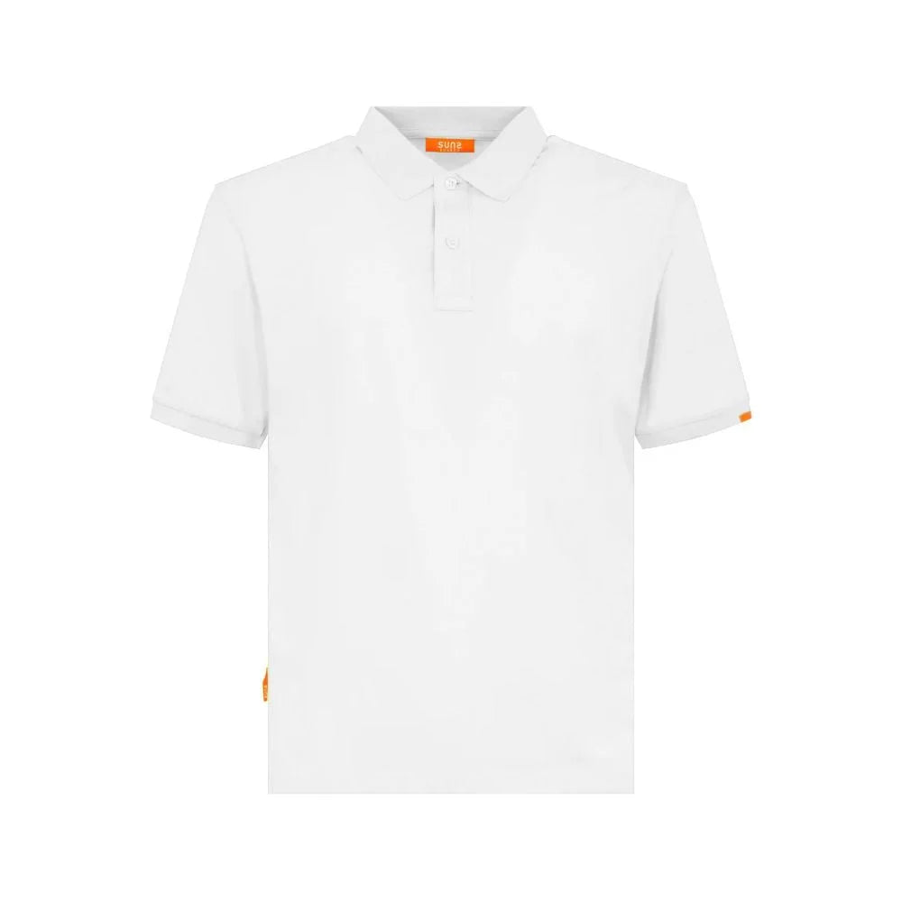 Suns White Cotton Polo Shirt - Polos
