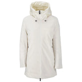 Suns White Polyester Jackets & Coat - Parkas