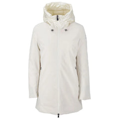Suns White Polyester Jackets & Coat - Parkas