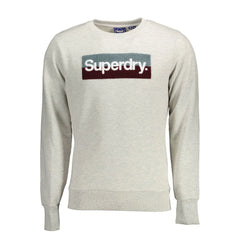 Superdry Gray Cotton Men Sweater - XXL - Sweatshirts