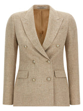 Tagliatore Beige Cotton Blazer - IT40