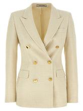 Tagliatore Beige Cotton Blazer - IT44
