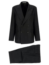 Tagliatore Black Linen Two-Piece Suit