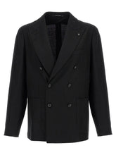 Tagliatore Black Virgin Wool Blazer - IT50 | L