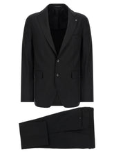Tagliatore Black Virgin Wool Two-Piece Suit