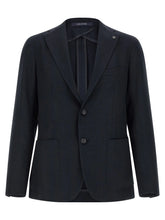 Tagliatore Blue Cotton Blazer