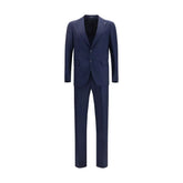 Tagliatore Blue Fleece Wool Two-Piece Suit - IT46 | S