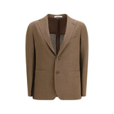 Tagliatore Brown Linen Blazer
