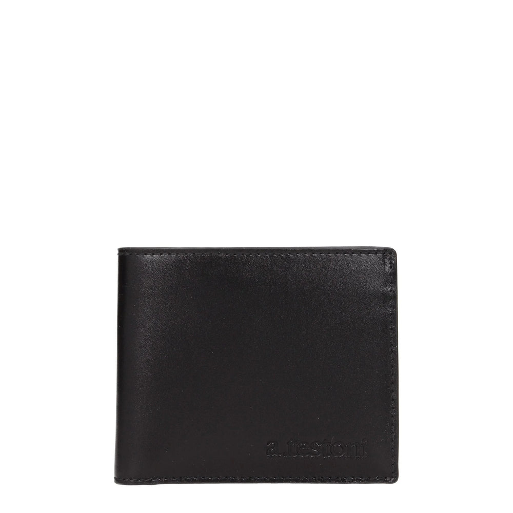 Testoni Black Leather Wallets