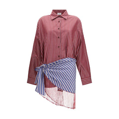 The Andamane Bordeaux Cotton Casual Dress - IT40 | M
