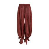 The Andamane Bordeaux Cotton Casual Pants