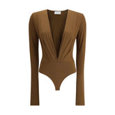 The Andamane Brown Viscose Top - M