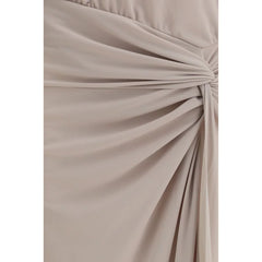 The Andamane Gray Polyester Long Dress - IT42 | L