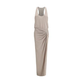 The Andamane Gray Polyester Long Dress - IT42 | L