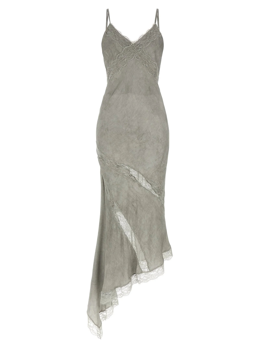 The Andamane Gray Viscose Long Dress