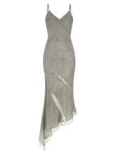The Andamane Gray Viscose Long Dress