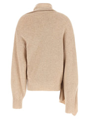 The Attico Beige Cashmere Cardigan