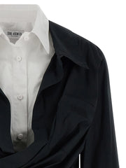 The Attico Bicolor Cotton Short Dress