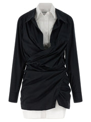 The Attico Bicolor Cotton Short Dress