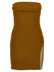 The Attico Bicolor Marabou Short Dress - IT42