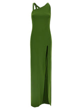 The Attico Bicolor Viscose Long Dress