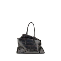 The Attico Black Calf Leather Bos Taurus Shoulder Bag