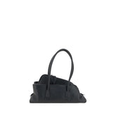 The Attico Black Calf Leather Bos Taurus Shoulder Bag