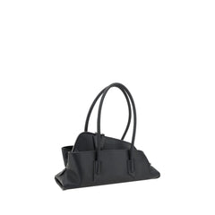 The Attico Black Calf Leather Bos Taurus Shoulder Bag
