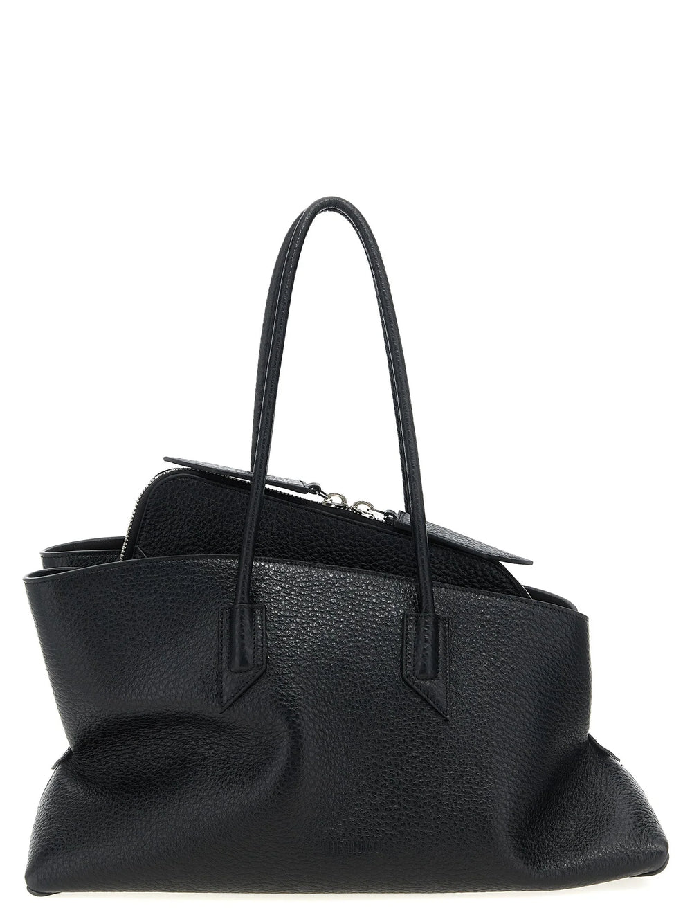 The Attico Black Calfskin Shoulder Bag