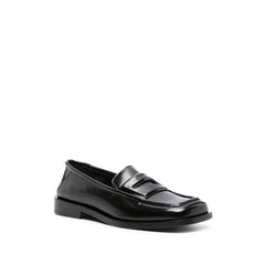 The Attico Black Calfskin Slip-On Loafers
