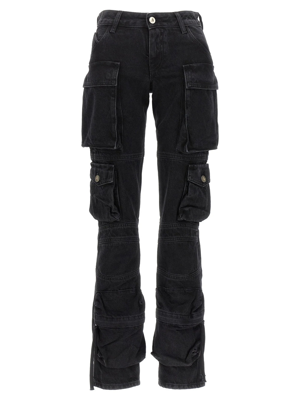 The Attico Black Cotton Cargo Pants