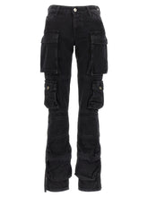 The Attico Black Cotton Cargo Pants