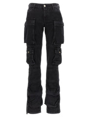 The Attico Black Cotton Cargo Pants