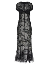 Rochie midi neagră din bumbac The Attico - IT42