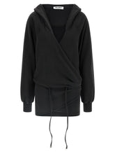 The Attico Black Cotton Short Dress