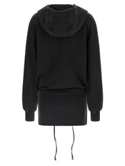 The Attico Black Cotton Short Dress