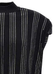 The Attico Black Cotton Short Dress - IT40